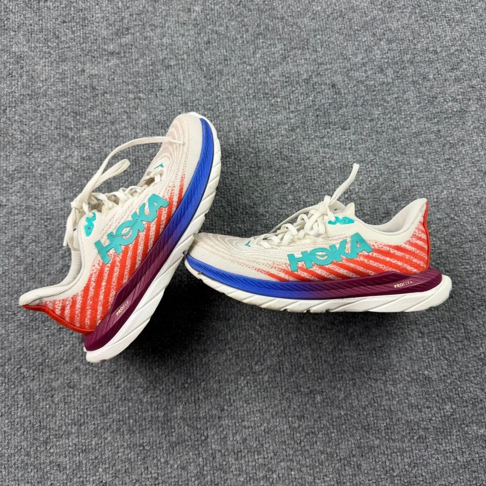 Hoka Mach 5 Womens Running Shoes White Flame 1127894 WFM Size 7B